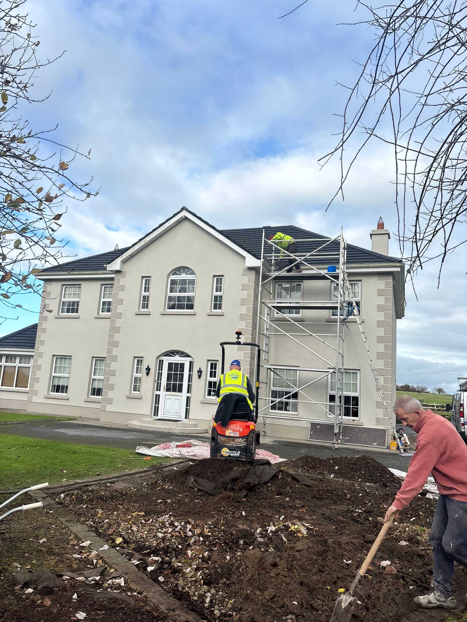 Landscaping work in progress