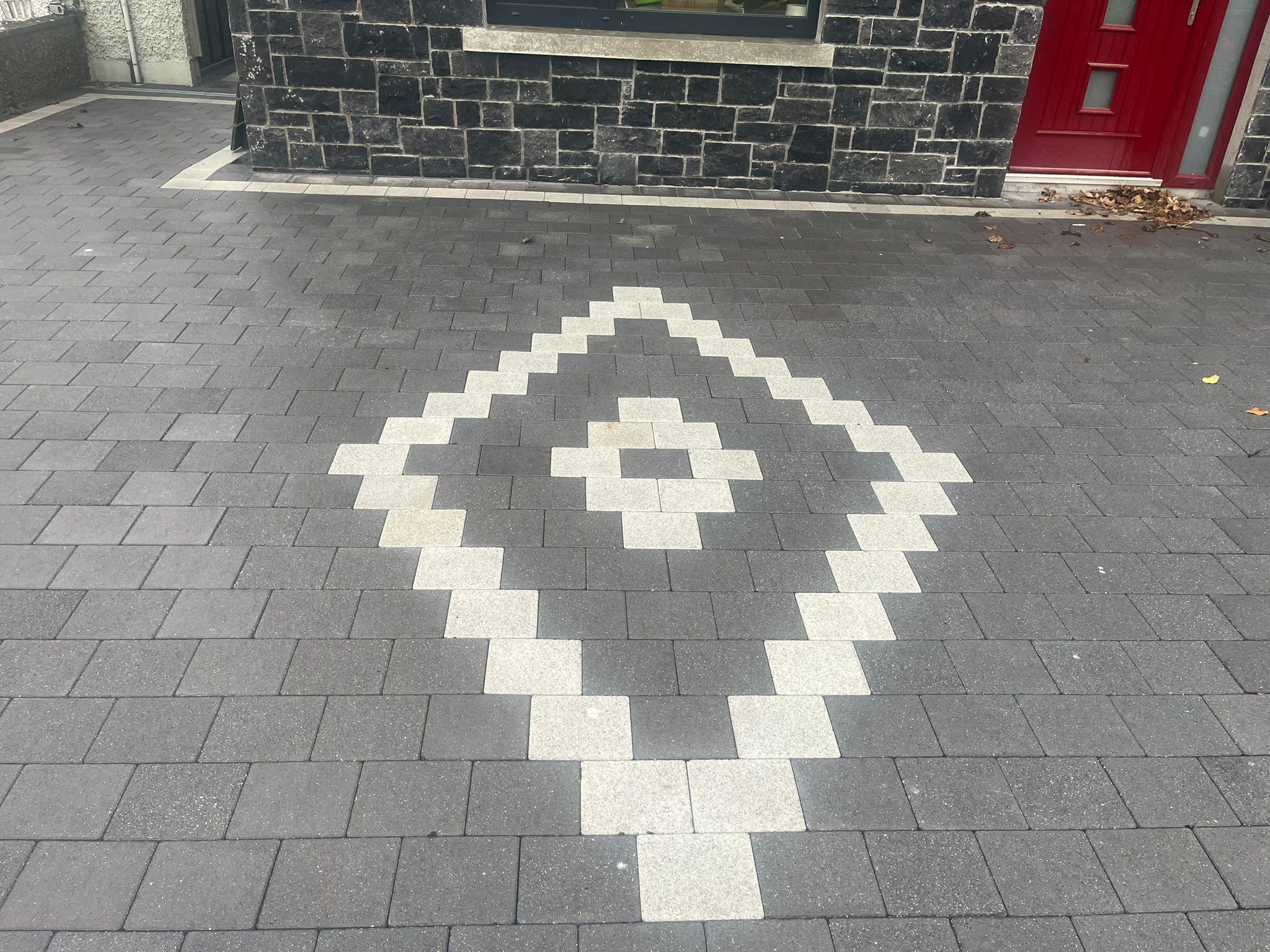 Decorative block paving pattern
